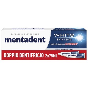 MENTADENT WHITE SYSTEM2PZ 75ML